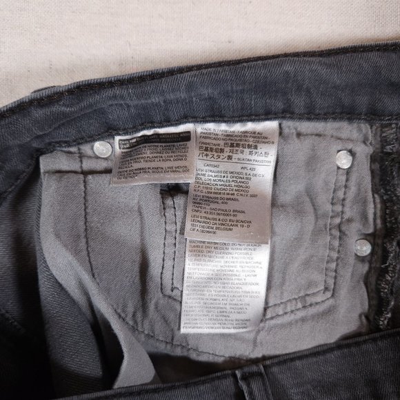 Levis 513 Jeans Mens Label Size 38x32 (~31) Slim Straight Denim Pants Casual - Picture 12 of 16